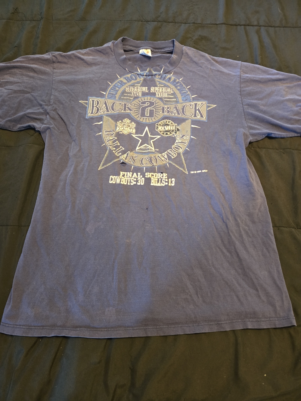 Dallas Cowboys Back 2 Back Graphic Tee - Blue